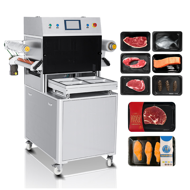 Map Tray Sealer, Modified Atmosphere Packaging Machine, Vacuum Tray Sealing Machine with Gas Flushing