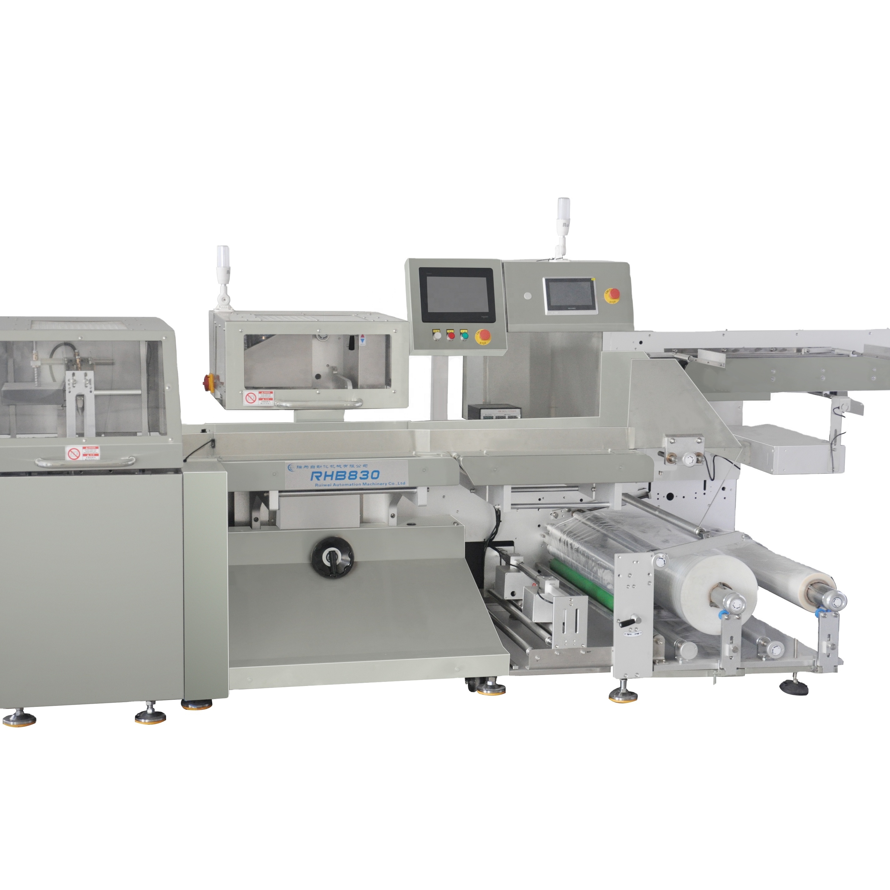 RHBB830 Advanced Horizontal Pillow Packaging Machine Automatic High Speed Flow Wrapper for Food