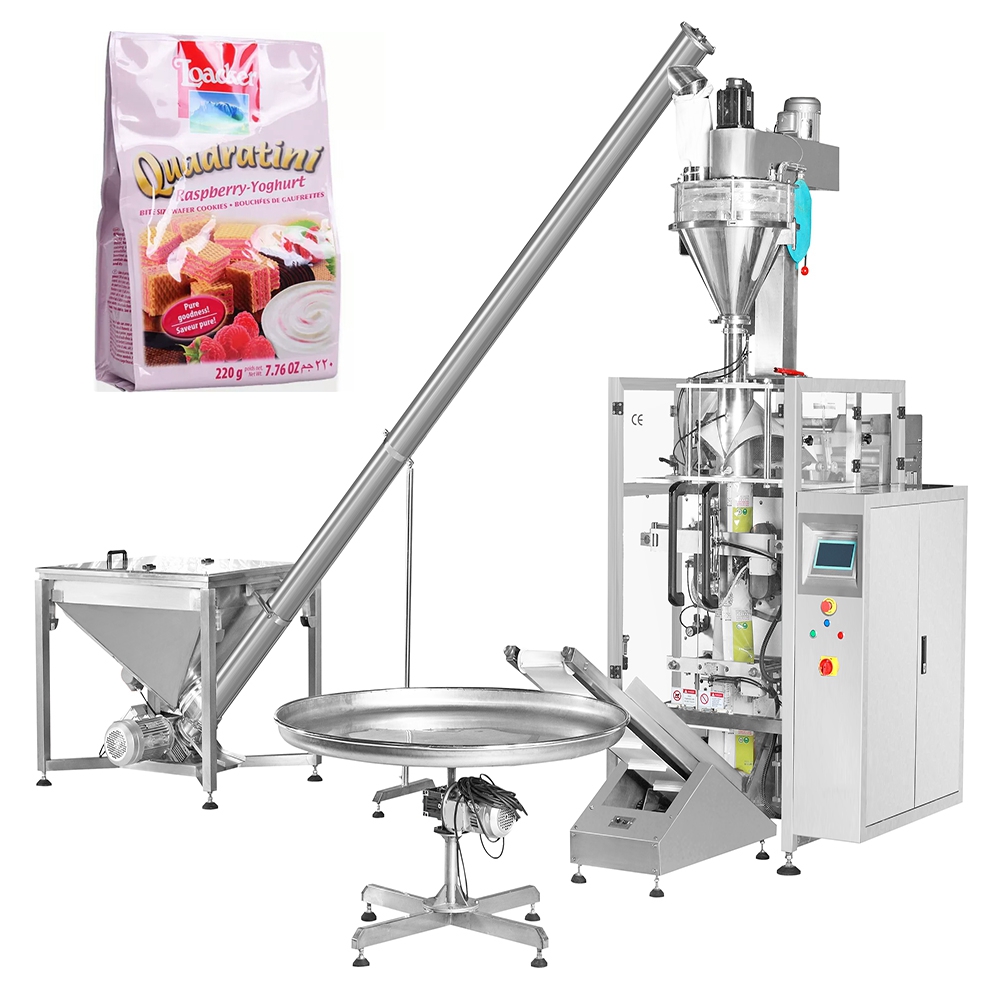 Vertical Forming Filling and Sealing Machine Automatic 40r 100g 1kg Snacks Oatmeal Cookies Pillow Bag Packing Machine
