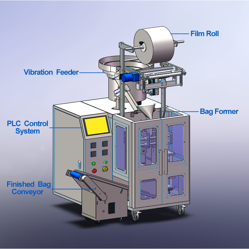 Vgopack Machinery Automatic Lancet Packing Machine Single Bowl Counting Packing Machine Back Seal Small Sachet Packaging Machine