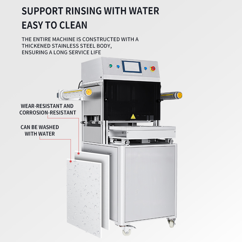 MAP Tray Sealer Machine Electric Modified Atmosphere Packaging Gas Filling Foil Paper Packaging Material For Food Sealing