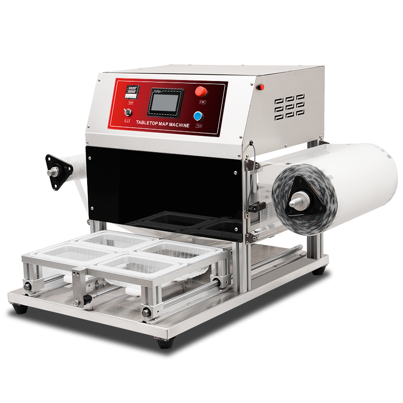 Advanced Electric Food MAP Machine Desktop Gas Flushing Tray Sealer for Fruits Vegetables Paper Film Modified Atmosphere