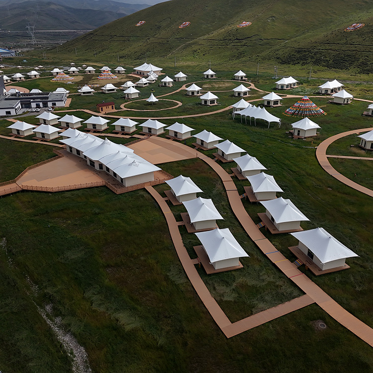 Luxury Eco-Friendly Four-Season Curve House Tents With PVC &amp; Oxford Fabric Double Layer Desert Resort &amp; Hotel Tents For Sale