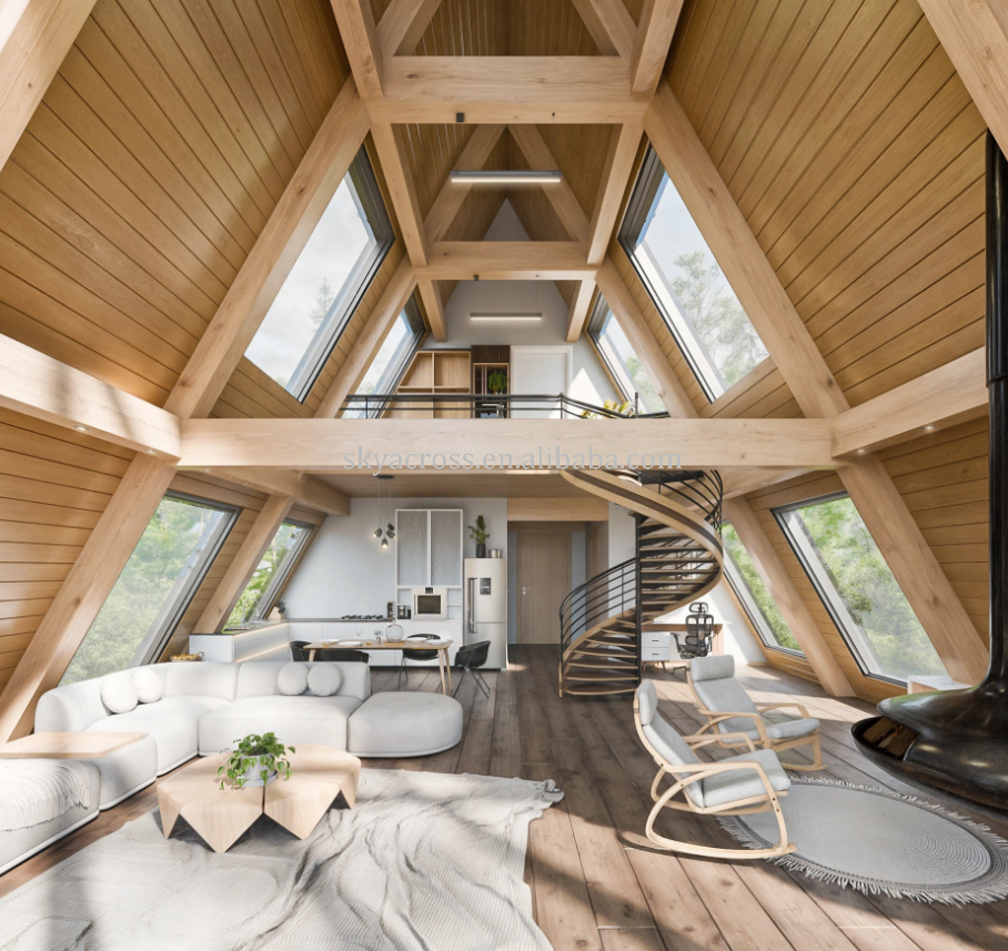 2025 Prefabricated Triangular Two Bedroom Modular Ready Made Mobile Prefab House Container For Sale Light Steel House Modern