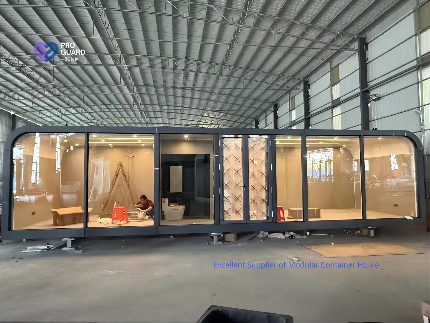 Apple Cabin 20ft 40ft Outdoor Modern Popular Prefab Tiny House Mobile Working House Office Pod Container House