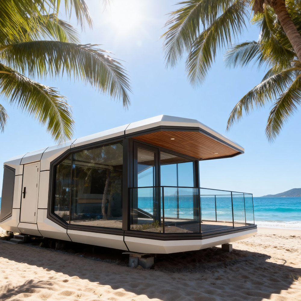 High Quality Luxury Modern Wooden Log Capsule House Chinese Hotel Exterior Villa Apartment Use-Prefabricated Mobile Housing
