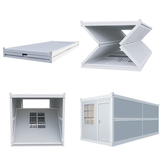 Light Steel Folding Expandable 20ft Portable Breathable Modern Prefab Container House Kitchen Office Worker Camp Accommodation 1