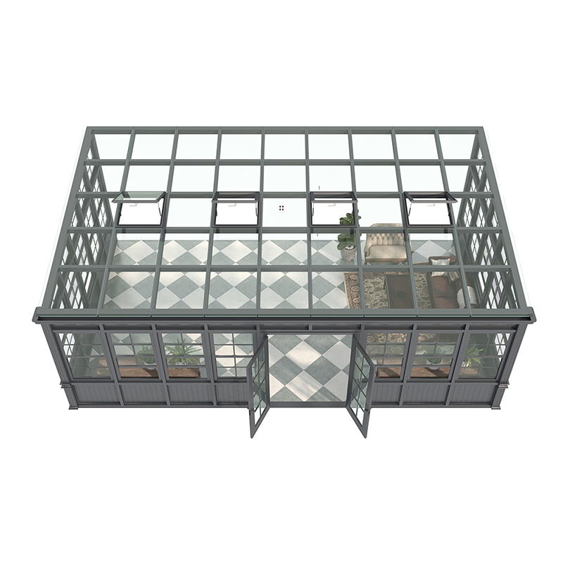 Aluminum Alloy Frame Glass Houses Veranda Sunroom With Tempered Glass All Season Sunroom Patio Enclosure House Winter Garden