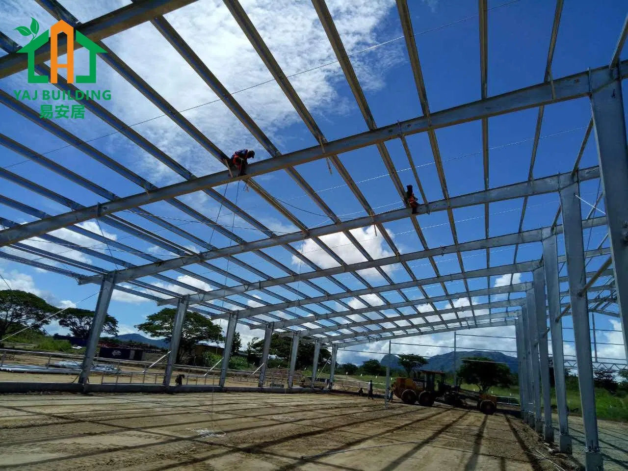 Prefabricated Commercial Warehouse Industrial Fabricated Workshop Prefab Office Farm Metal Shed Portal Frame Steel Structure Building