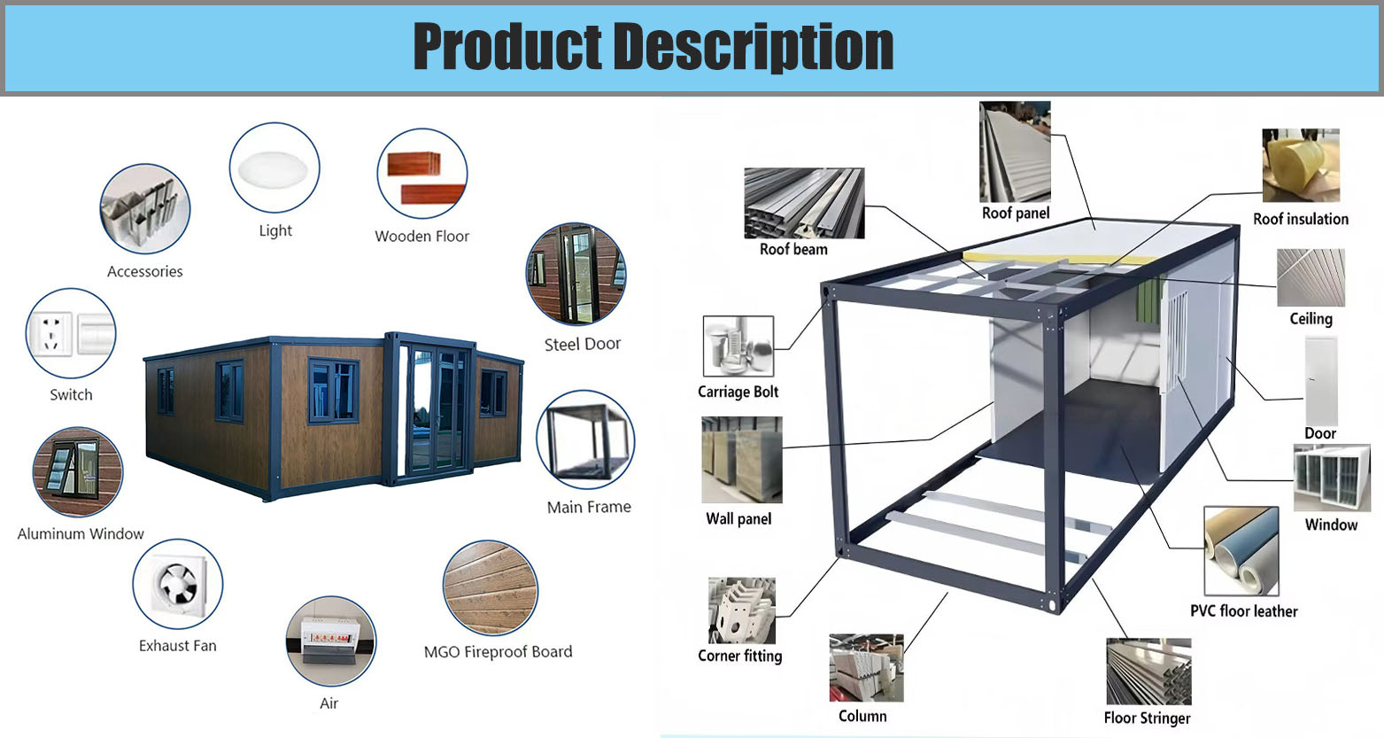 Waterproof prefabricated villa construction process