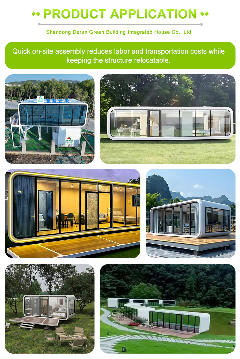 Factory Direct Sale Luxury Apple Cabin Container House Modular Prefabricated Prefab House Vacation Homestay