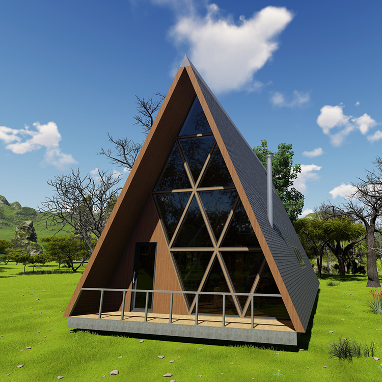 Luxury Structure Faster Construction Speed Tiny House for Two Persons Prefab Villa A-Frame Prefabricated Home