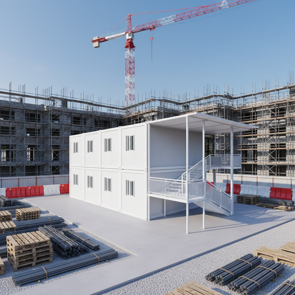 Mobile Steel Structure Prefab House Camp Refugee Housing Dormitory Canteen Container House Site Office Building Worker House