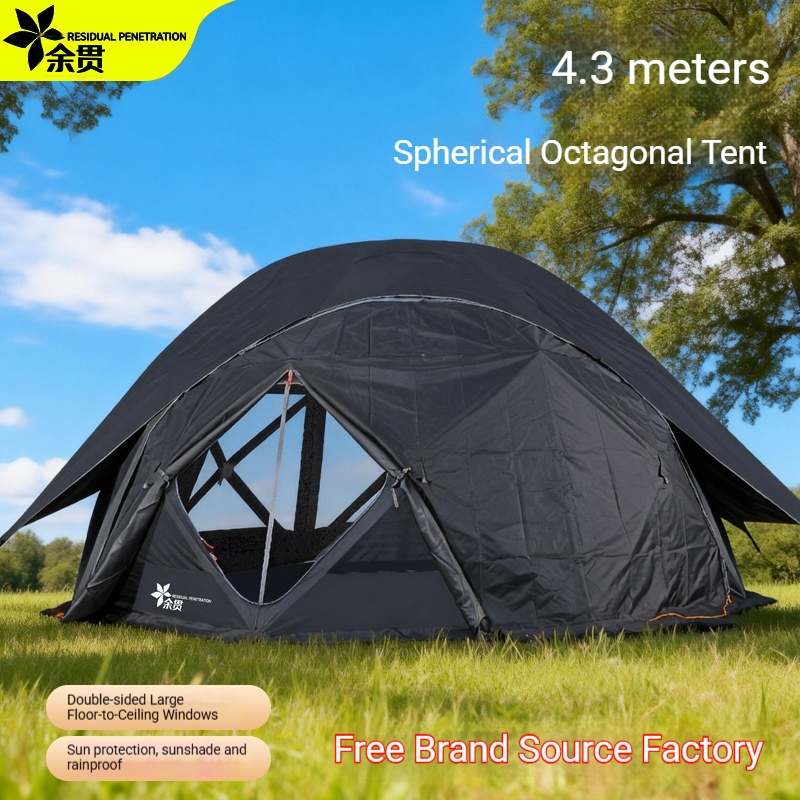 Luxury Modern Oxford Dome Cupola Extended Type 4m Summer Octagon Outdoor Glamping Tent Pop Spacious Family Use Waterproof One