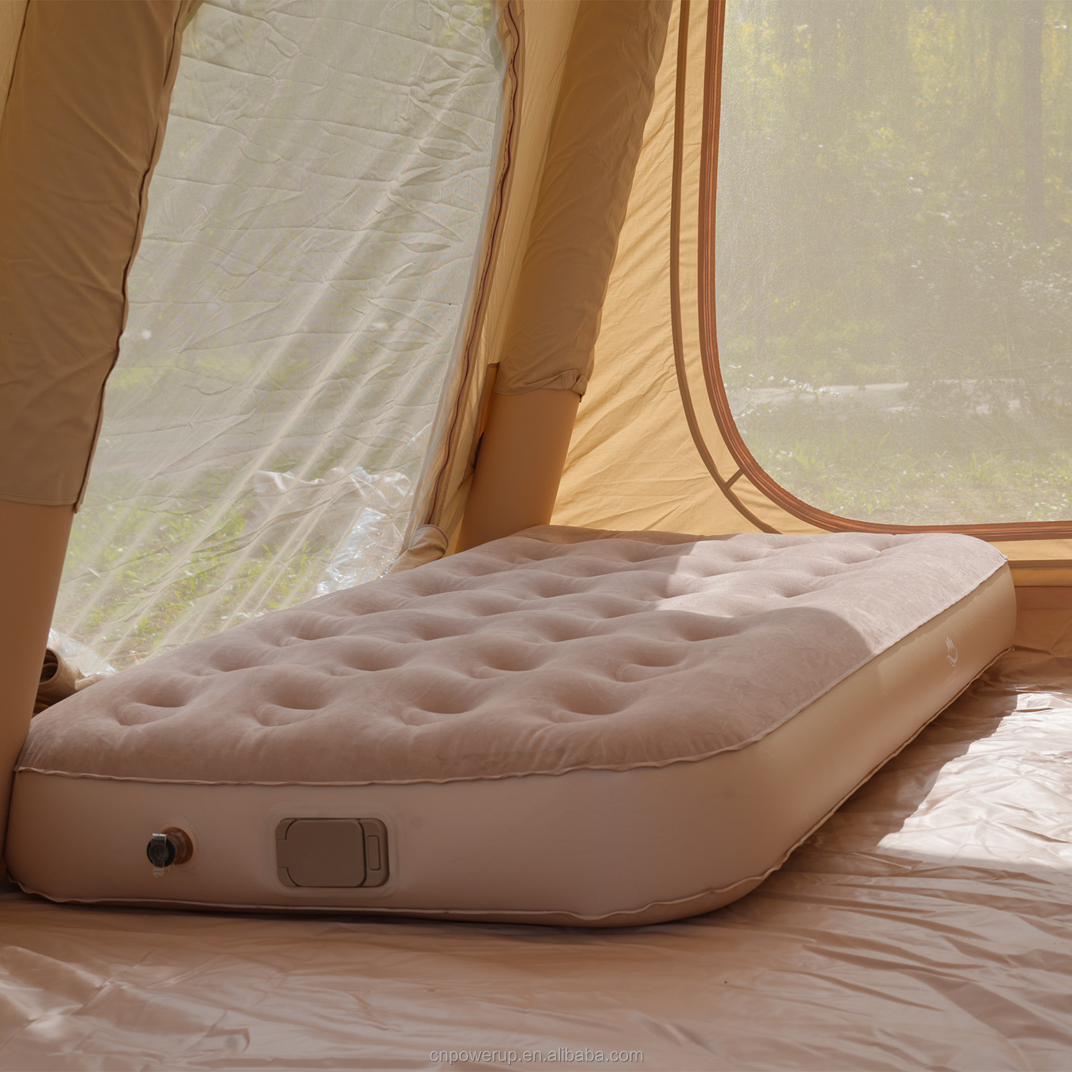 13.68sqm Two Bedroom Large Air Tent With Open &amp; U-shaped Doors Quick Automatic Opening Waterproof For All-Weather Use