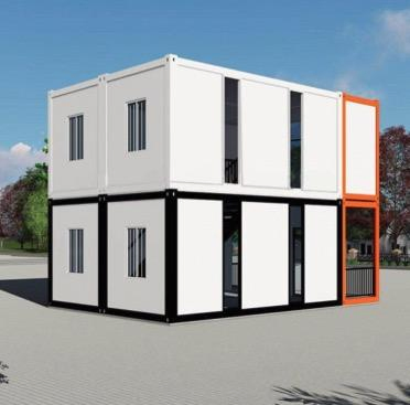 Portable Rectangle Steel Luxury Prefab Container House Detachable