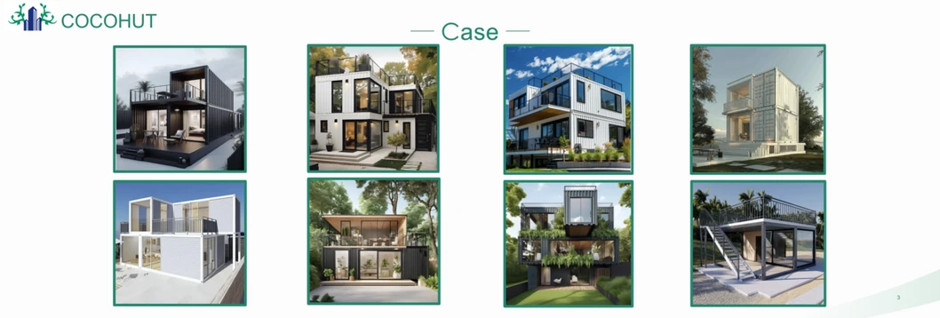 Portable Rectangle Steel Luxury Prefab Container House Detachable
