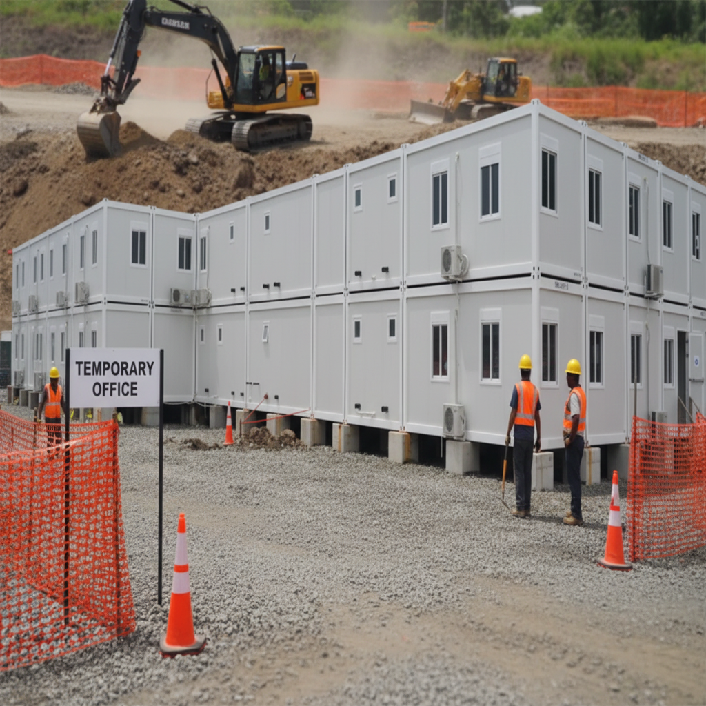 Mobile Steel Structure Prefab House Camp Refugee Housing Dormitory Canteen Container House Site Office Building Worker House