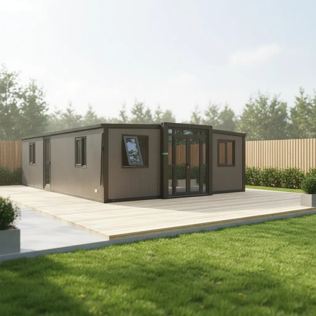 Luxury Compact Tiny Home 20-Foot Modular Steel Cabins 2-Bedrooms Mobile Expandable Living Prefab House