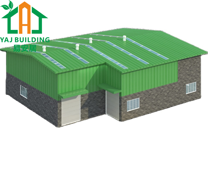 Prefabricated Commercial Warehouse Industrial Fabricated Workshop Prefab Office Farm Metal Shed Portal Frame Steel Structure Building