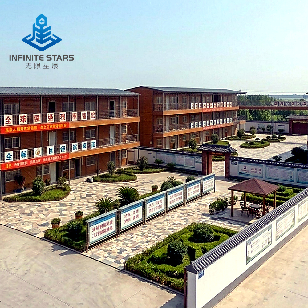 Modular School Building Two Story Prefab Classroom Wood Siding T Type Prefabricated House Community Dormitory