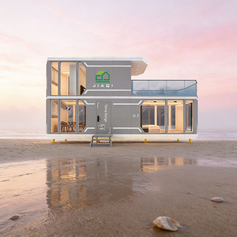 Manufacturers Two-story Prefab Luxury Cabin Modular Mobile Home Prefabricated Container House for School/Hospital with Solar