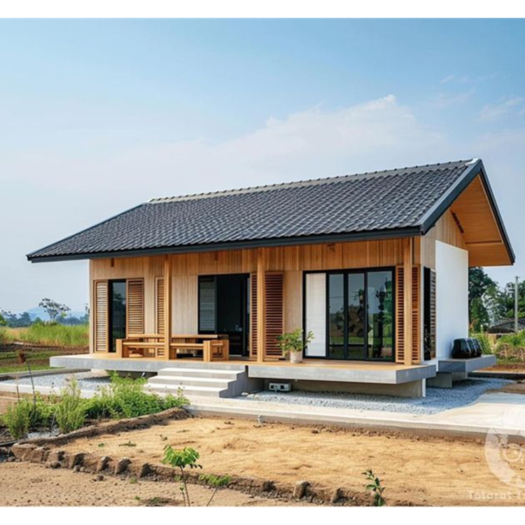 Wooden Luxury Modular Prefabricated Wooden House Tiny Home Ready-to-sleep Container Beach Villa Tiny House Beach House
