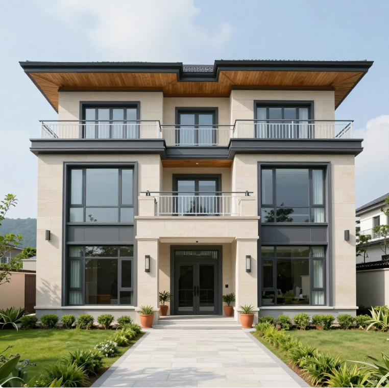 Luxury 255-square-meter Two-story Prefabricated Villa 4-5 Bedroom Suites Modern Sandwich Panel Villa Resort