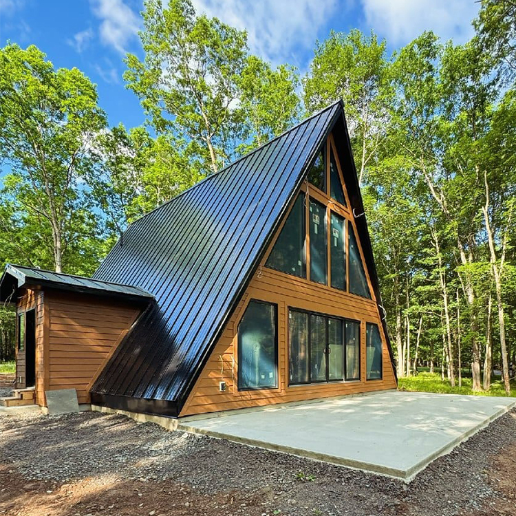 Luxury Structure Faster Construction Speed Tiny House for Two Persons Prefab Villa A-Frame Prefabricated Home