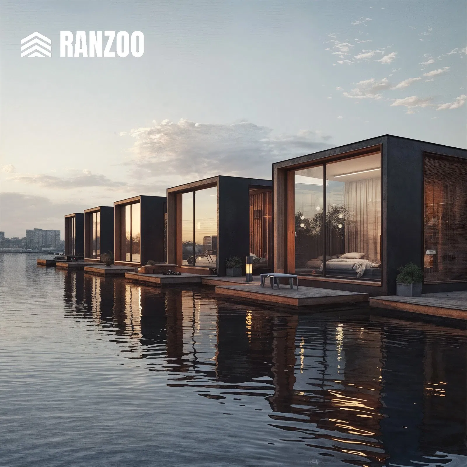 RANZOO Luxury Prefab House European Certified Easy Installation Low Freight Solar Optional