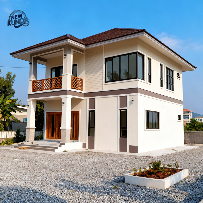 Modern Villa Light Steel Structure Frame Prefab House Luxury Customized Easy Assembly Flat Pack Workshop