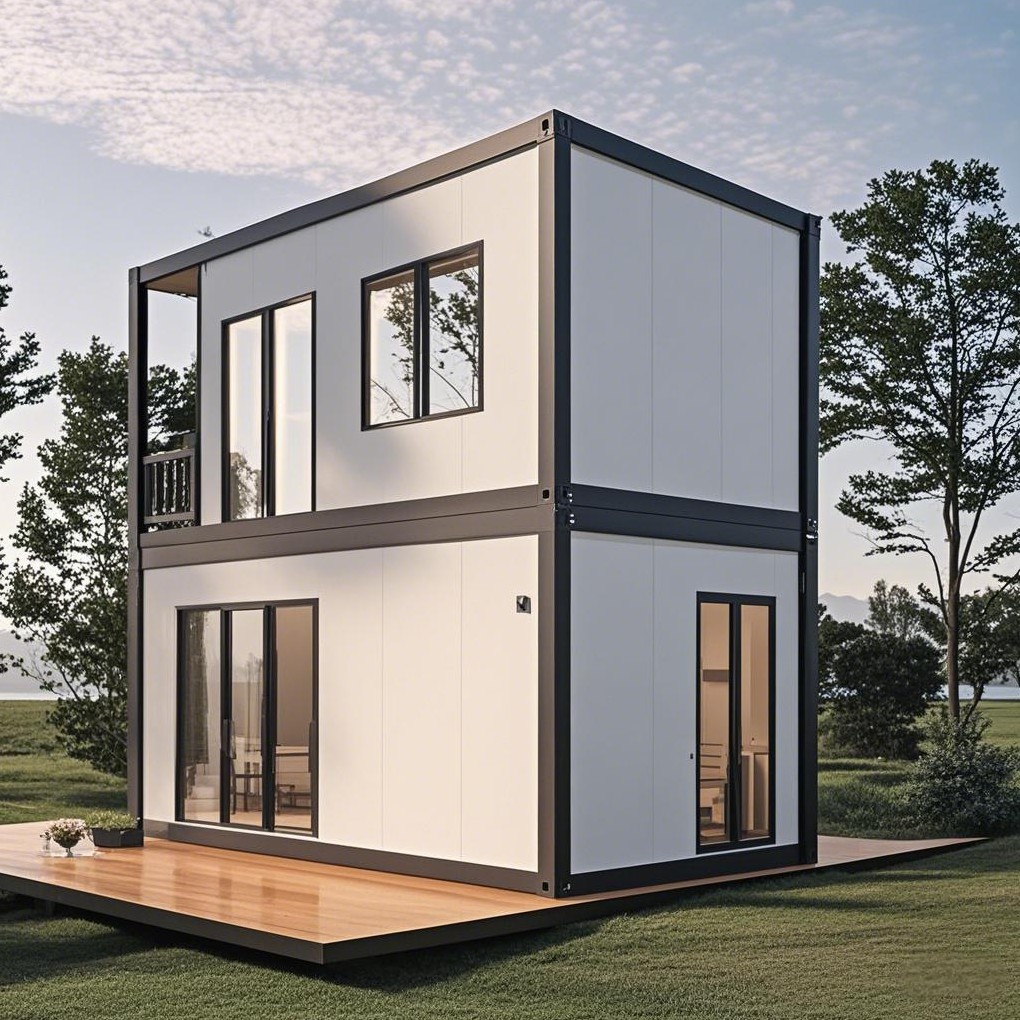 Custom 16ft Luxury Mini Container Cottage House Homes Modern Mobile Prefab Light Steel Tiny House Flat Pack Villa