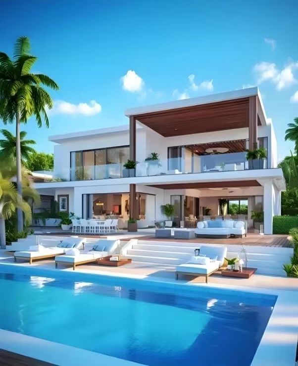 Luxury Prefabricated Light Steel Structure House High Strength Light Steel Frame Villa