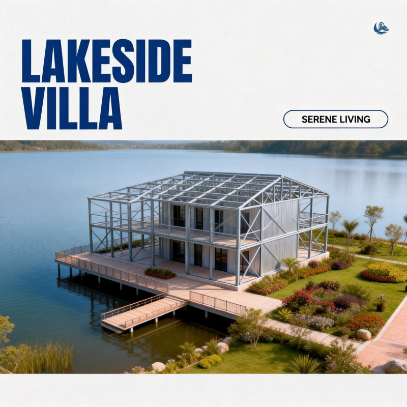Customized Building Modern Design Steel Structure Prefab Building Steel Structure Low Cost Steel Structure For Vacation Home
