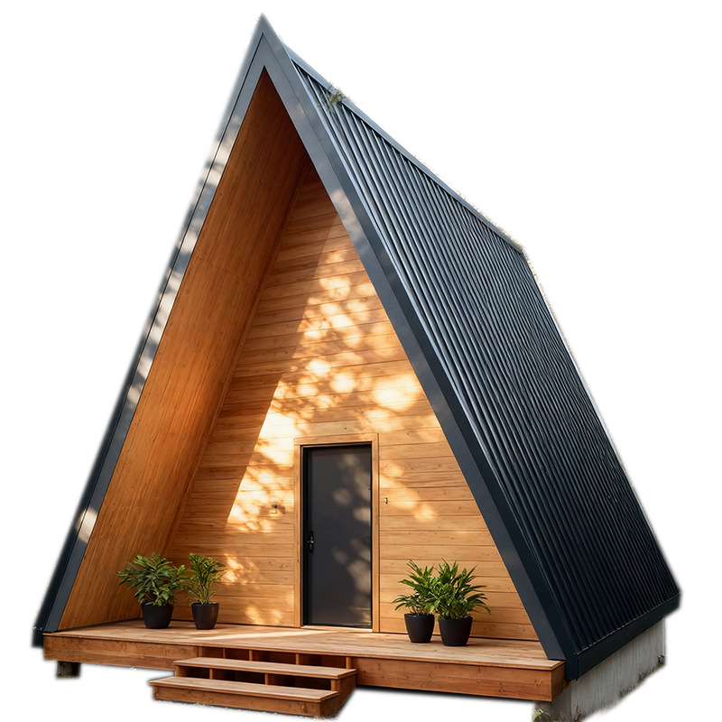 Factory Direct Sales Tourist Attraction Triangular Cabin Homestay A-Frame Mobile Home Creative Steel Structure Prefabricated