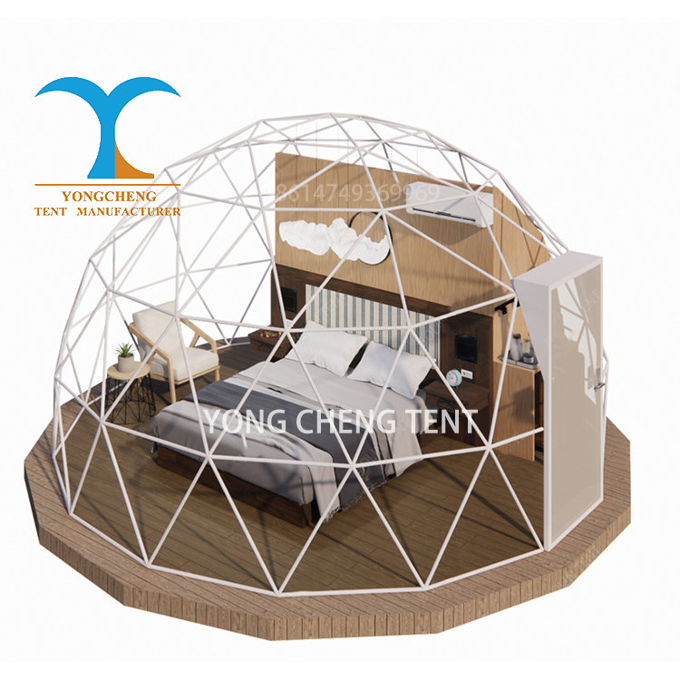 Luxury Hotel Igloo Dome Tent House Waterproof Glamping Tent Safari Glass Geodesic Dome Kit Glamping 6m Dome Tents House