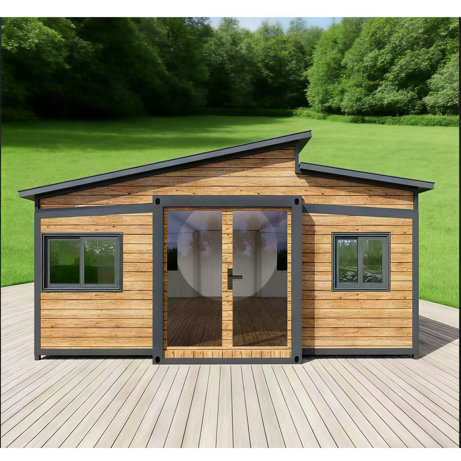 Modern Design Double Wing Expandable Foldable Breathable Farmhouse Prefab House Customized Portable Modular Home 5 Villa Shop
