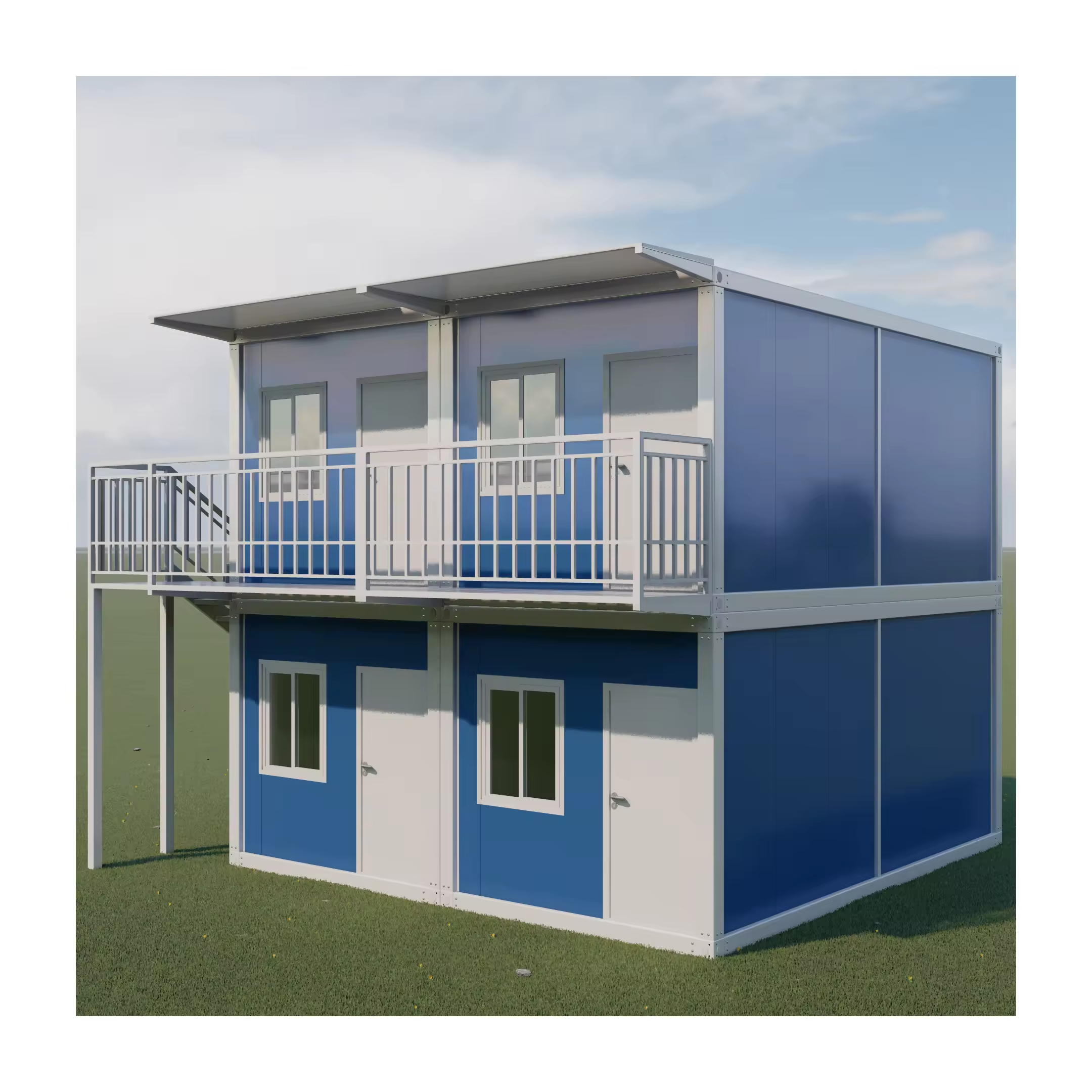 Custom 20ft Luxury Breathable Mini Container Cabin House Modern Mobile Prefab Light Steel Tiny Flat Pack Office Home Office