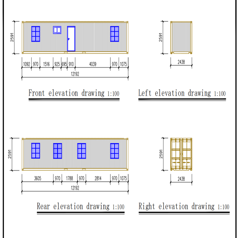 40ft HC HQ Shipping Container for Sale Prefab Container House Conversion Construction Site Worker Camp Accommodation
