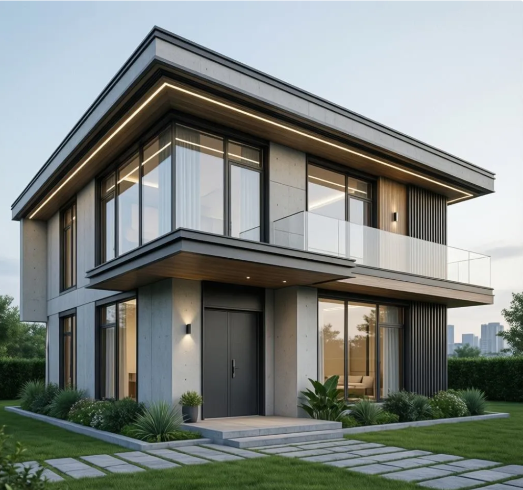 Luxury 255-square-meter Two-story Prefabricated Villa 4-5 Bedroom Suites Modern Sandwich Panel Villa Resort