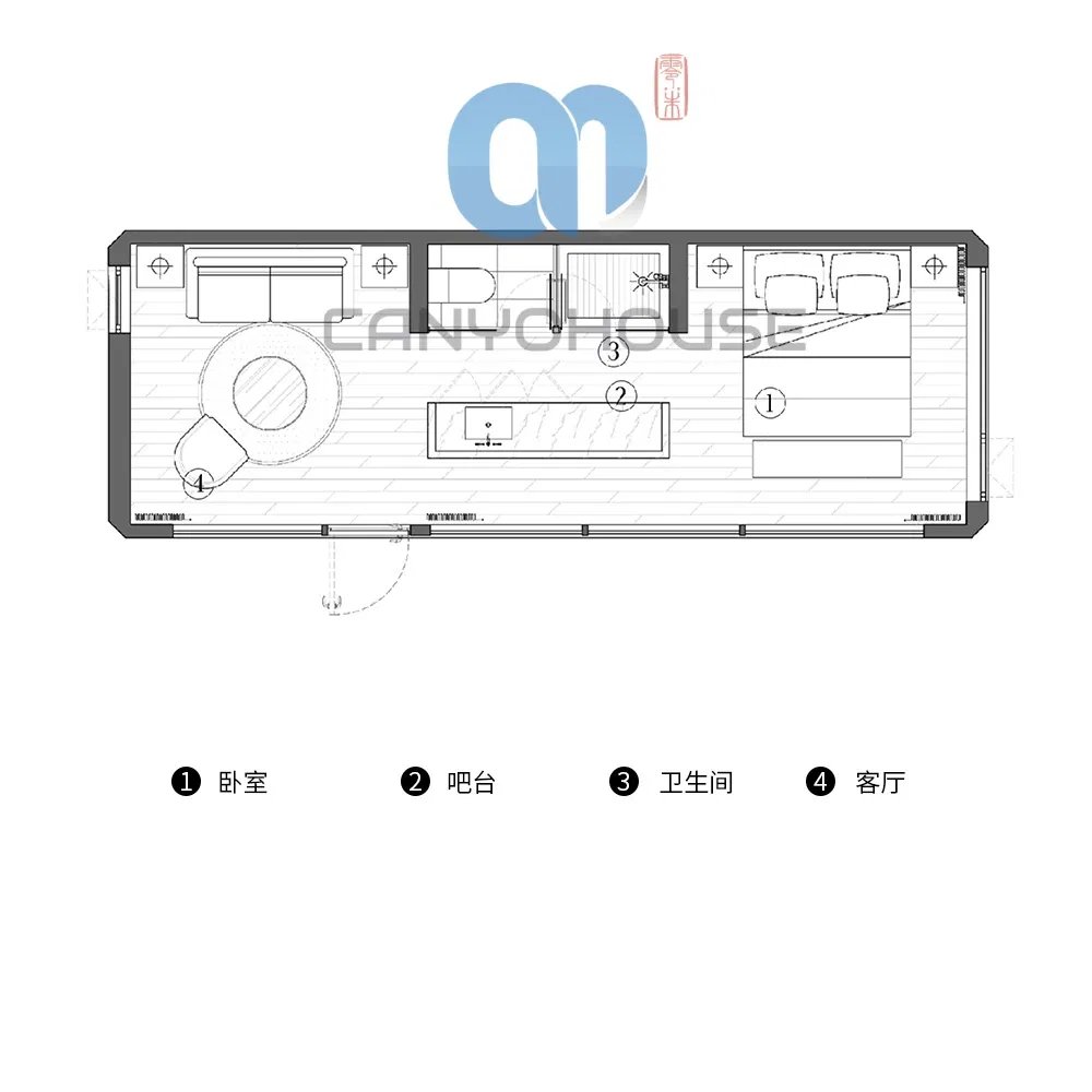 Luxury Prefabricated Portable Mobile Modular Prefab Container Space Capsule Cabin House Home