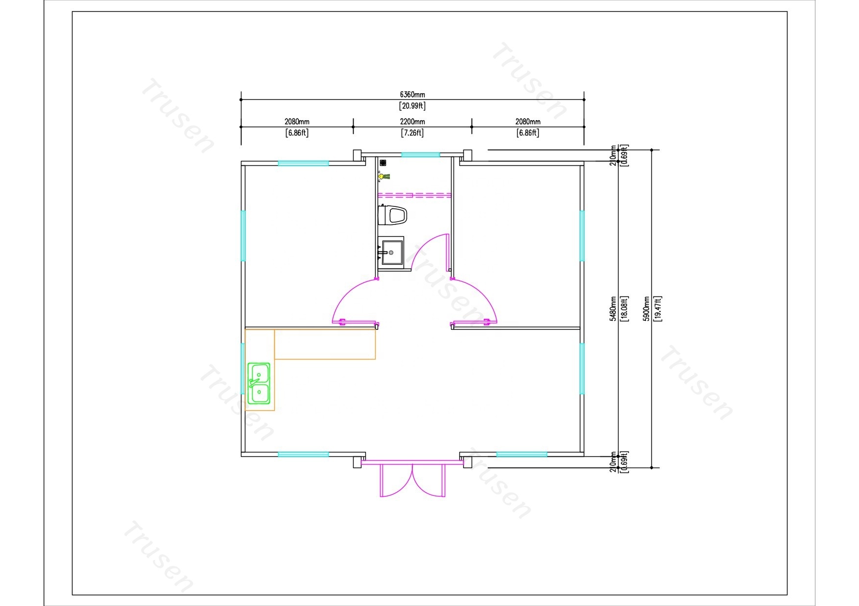 Small Fast Assembling One Storey Ready Made House Modular Apartment Garden Buildings Prefab Cabin Granny Flats For New Zealand