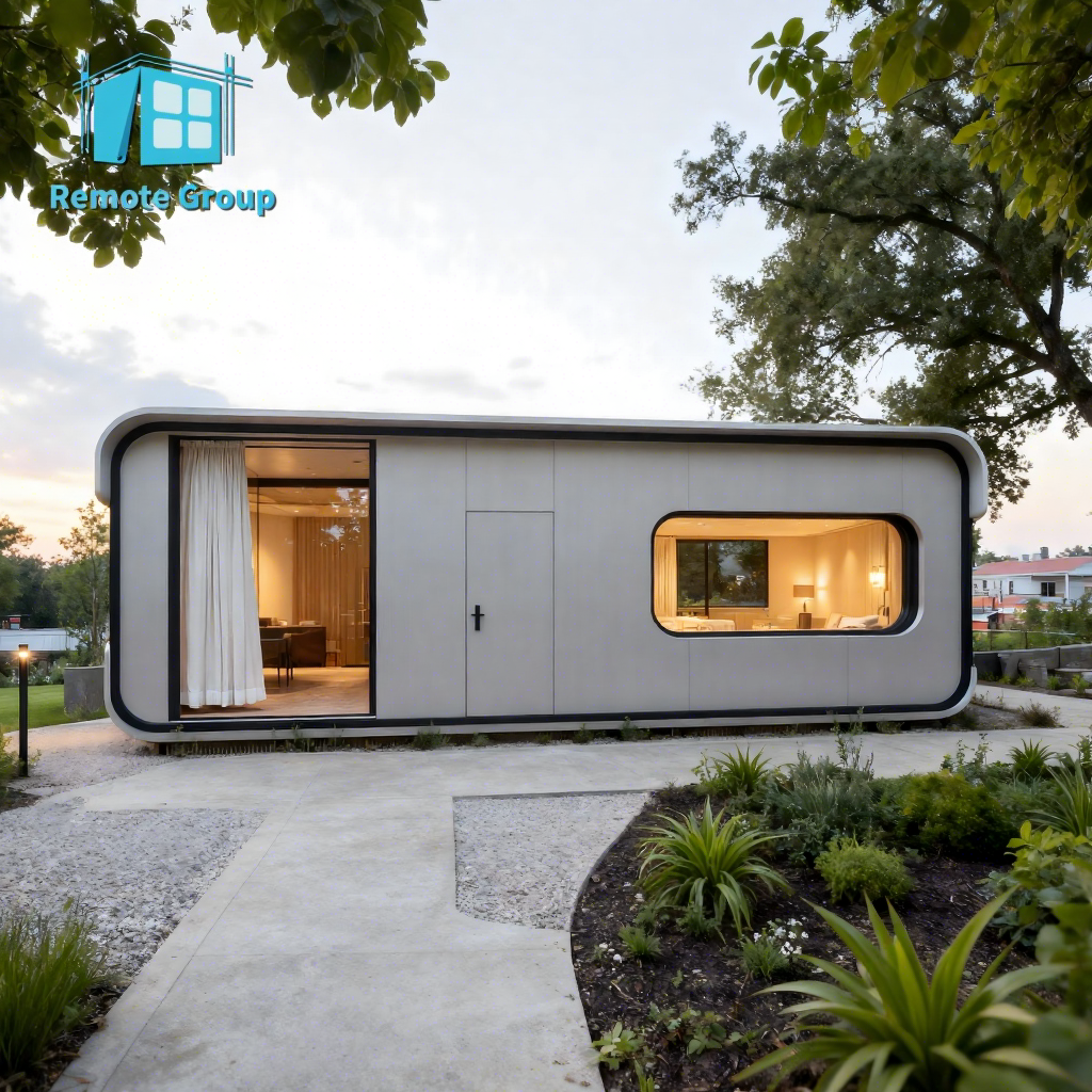 Manufactured Luxury Expandable Comfortable Container House apple Cabin Space Capsule House 2 Bedroom with Kitchen