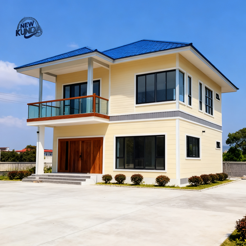 Modern Villa Light Steel Structure Frame Prefab House Luxury Customized Easy Assembly Flat Pack Workshop
