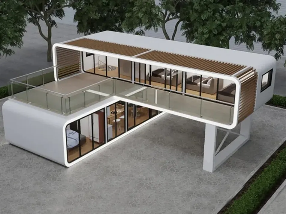 Luxury Compact Prefab Studio for Backyard Office Ordouble-Storey House Apple Cabin