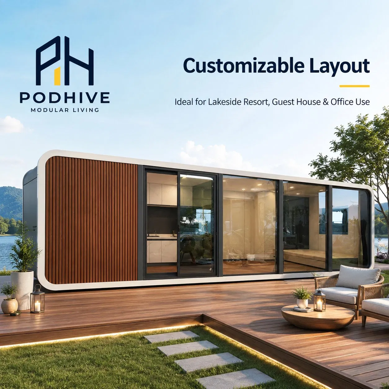New Model Modular Apple House Apple Cabin Prefab Cabin House Tiny Wholesale Prefabricated Pod Luxury Prefabricated House