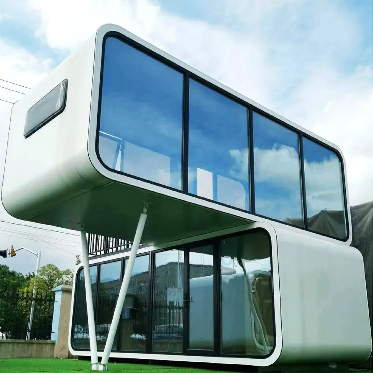 Luxury Compact Prefab Studio for Backyard Office Ordouble-Storey House Apple Cabin
