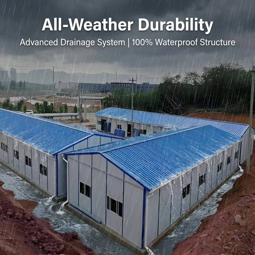 Best Selling Affordable Prefab Home Two Storey Steel Frame Temporary Accommodation House for Construction Site Worker Dormitory