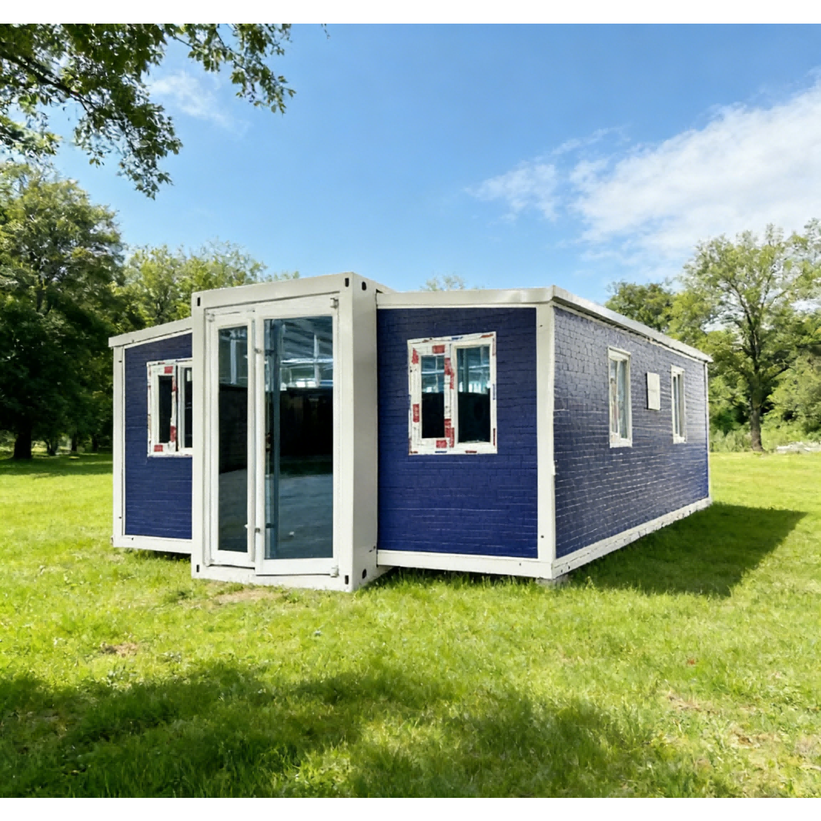 Modern Design Double Wing Expandable Foldable Breathable Farmhouse Prefab House Customized Portable Modular Home 5 Villa Shop