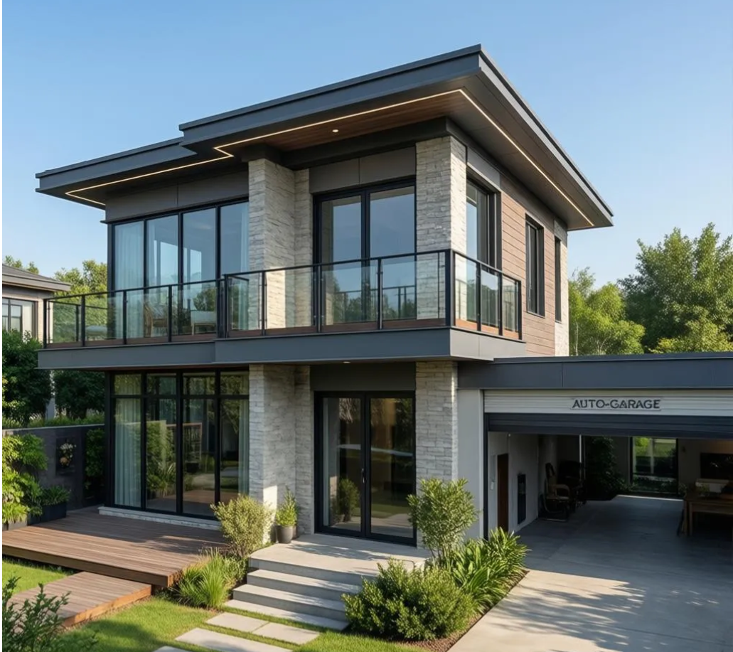 Luxury 255-square-meter Two-story Prefabricated Villa 4-5 Bedroom Suites Modern Sandwich Panel Villa Resort